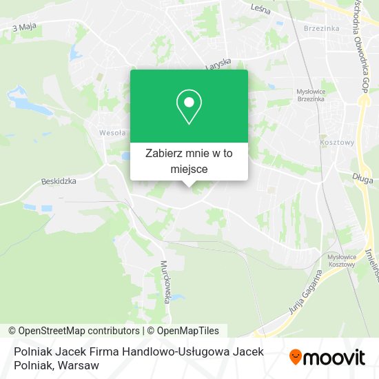 Mapa Polniak Jacek Firma Handlowo-Usługowa Jacek Polniak