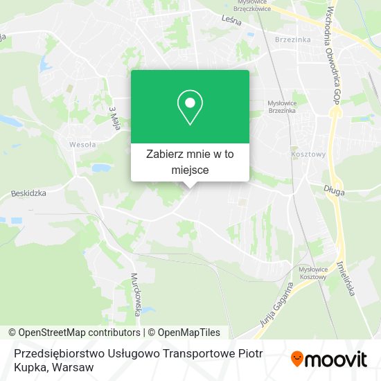 Mapa Przedsiębiorstwo Usługowo Transportowe Piotr Kupka