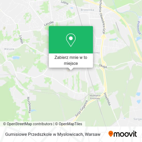 Mapa Gumisiowe Przedszkole w Mysłowicach