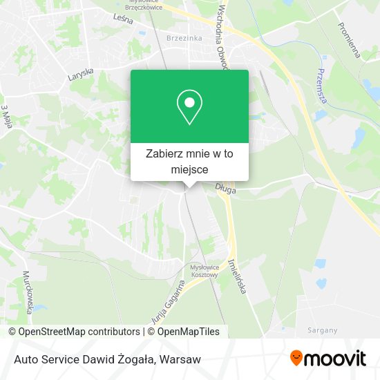 Mapa Auto Service Dawid Żogała