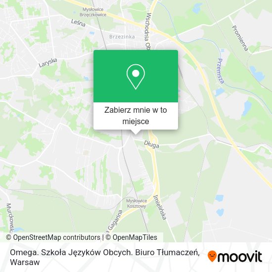 Mapa Omega. Szkoła Języków Obcych. Biuro Tłumaczeń