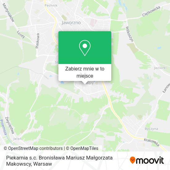 Mapa Piekarnia s.c. Bronisława Mariusz Małgorzata Makowscy