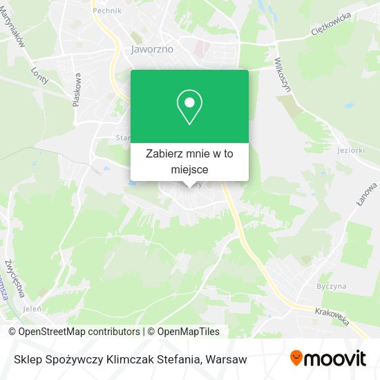 Mapa Sklep Spożywczy Klimczak Stefania