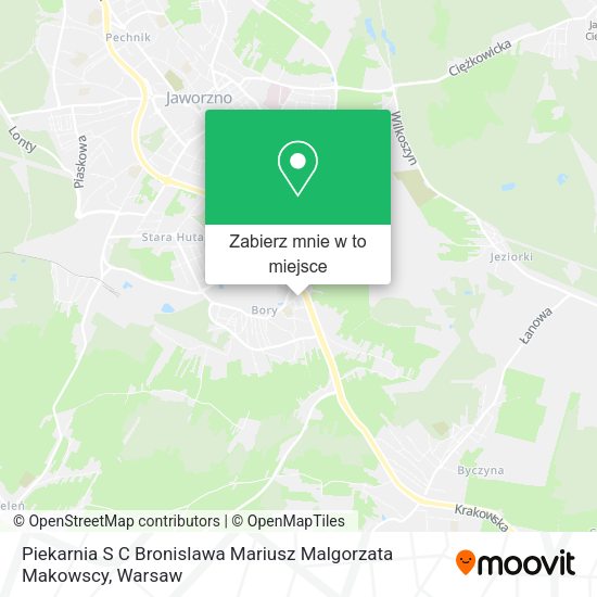 Mapa Piekarnia S C Bronislawa Mariusz Malgorzata Makowscy