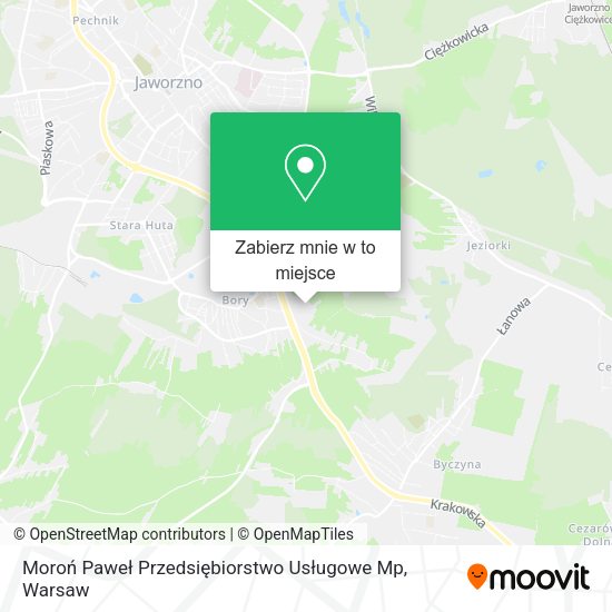 Mapa Moroń Paweł Przedsiębiorstwo Usługowe Mp