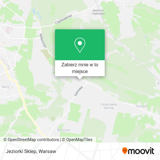 Mapa Jeziorki Sklep