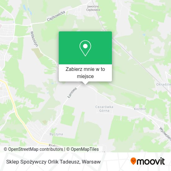 Mapa Sklep Spożywczy Orlik Tadeusz