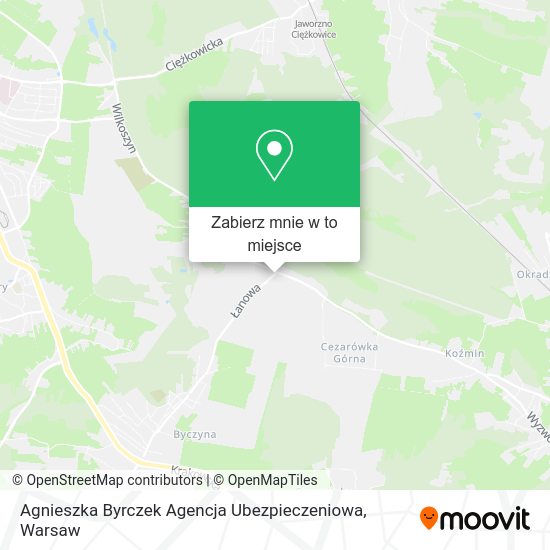 Mapa Agnieszka Byrczek Agencja Ubezpieczeniowa