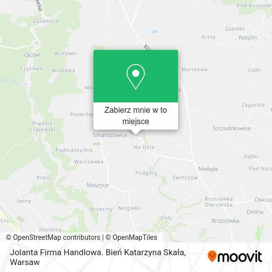 Mapa Jolanta Firma Handlowa. Bień Katarzyna Skała