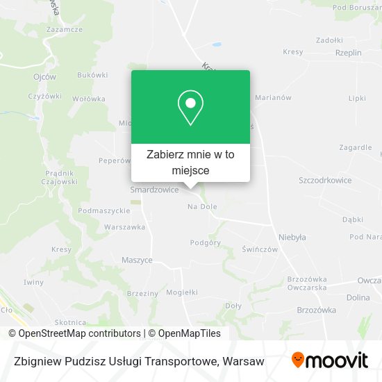 Mapa Zbigniew Pudzisz Usługi Transportowe