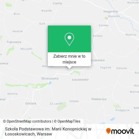 Mapa Szkoła Podstawowa im. Marii Konopnickiej w Łososkowicach