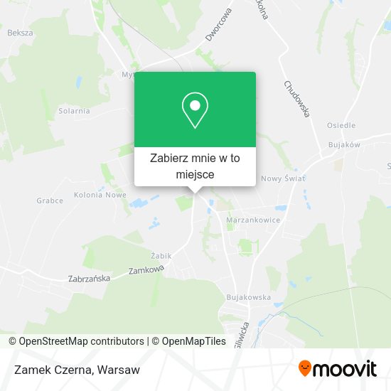 Mapa Zamek Czerna