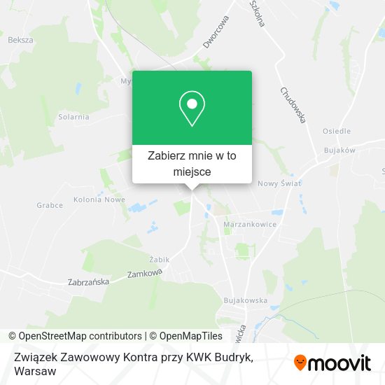 Mapa Związek Zawowowy Kontra przy KWK Budryk