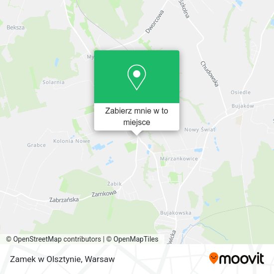 Mapa Zamek w Olsztynie