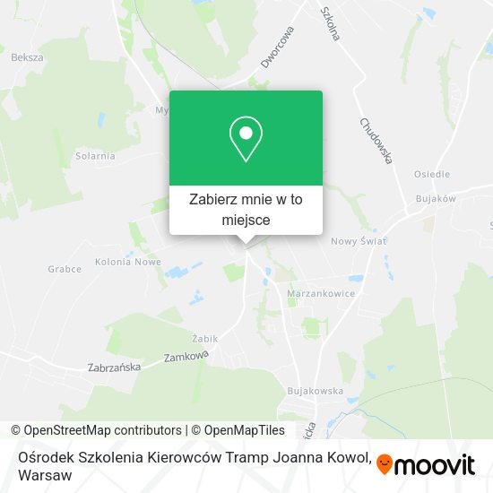 Mapa Ośrodek Szkolenia Kierowców Tramp Joanna Kowol