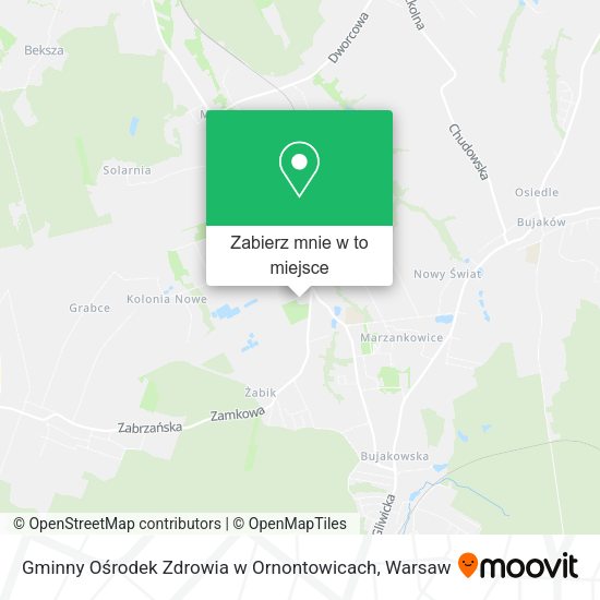 Mapa Gminny Ośrodek Zdrowia w Ornontowicach