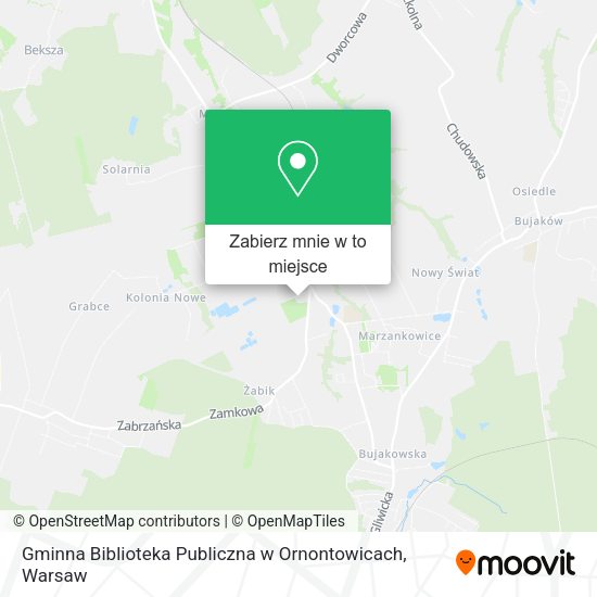 Mapa Gminna Biblioteka Publiczna w Ornontowicach