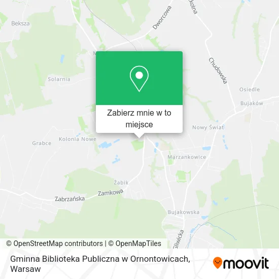 Mapa Gminna Biblioteka Publiczna w Ornontowicach