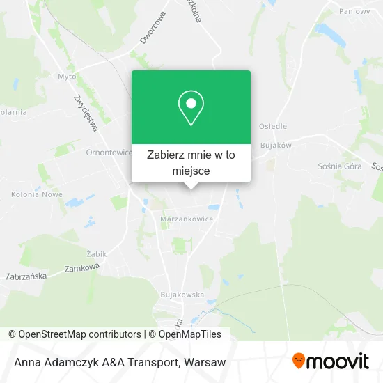Mapa Anna Adamczyk A&A Transport