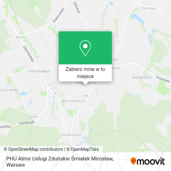 Mapa PHU Atmir Usługi Zduńskie Śmiałek Mirosław