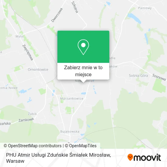 Mapa PHU Atmir Usługi Zduńskie Śmiałek Mirosław