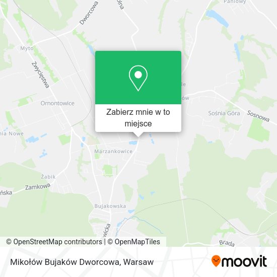 Mapa Mikołów Bujaków Dworcowa