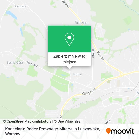 Mapa Kancelaria Radcy Prawnego Mirabella Luszawska