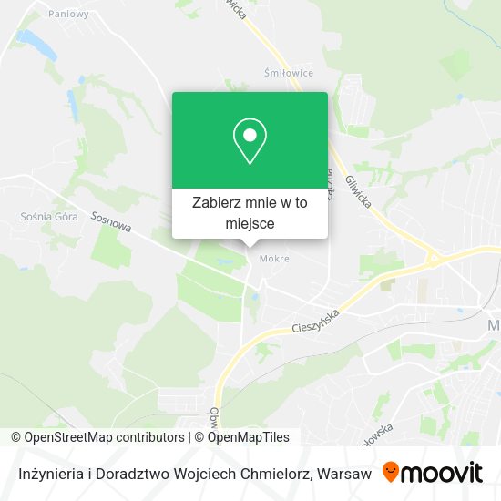 Mapa Inżynieria i Doradztwo Wojciech Chmielorz