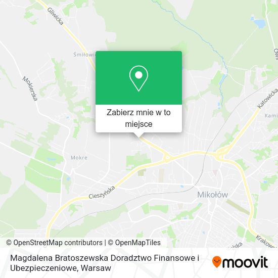 Mapa Magdalena Bratoszewska Doradztwo Finansowe i Ubezpieczeniowe