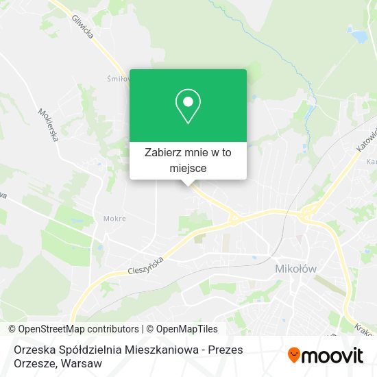 Mapa Orzeska Spółdzielnia Mieszkaniowa - Prezes Orzesze