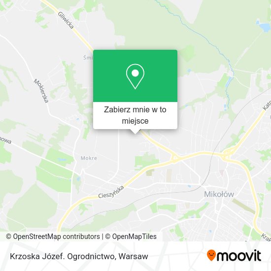 Mapa Krzoska Józef. Ogrodnictwo
