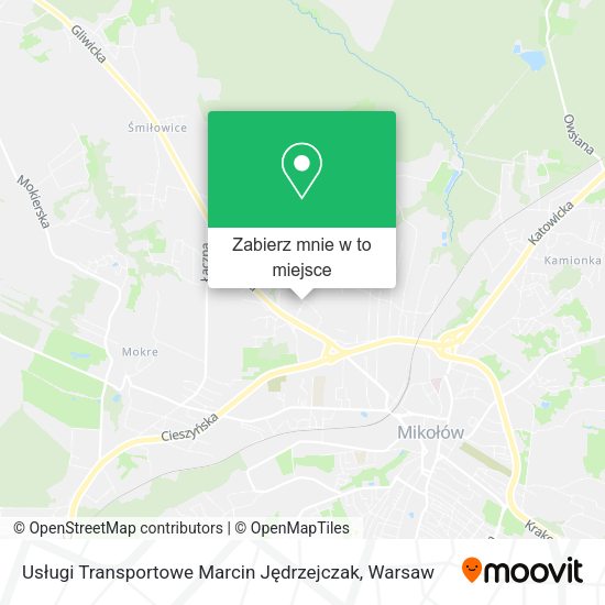 Mapa Usługi Transportowe Marcin Jędrzejczak