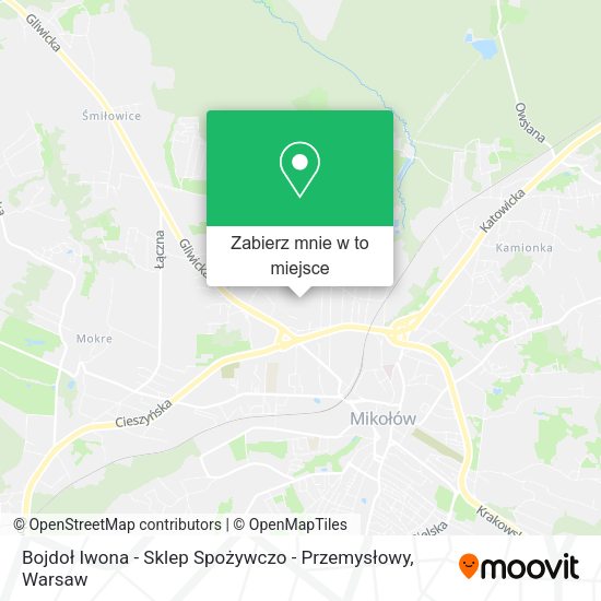 Mapa Bojdoł Iwona - Sklep Spożywczo - Przemysłowy