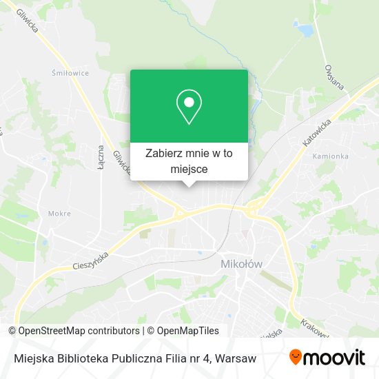 Mapa Miejska Biblioteka Publiczna Filia nr 4