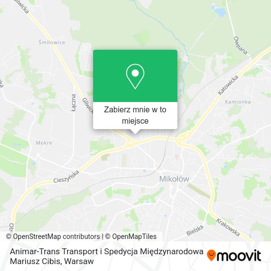 Mapa Animar-Trans Transport i Spedycja Międzynarodowa Mariusz Cibis