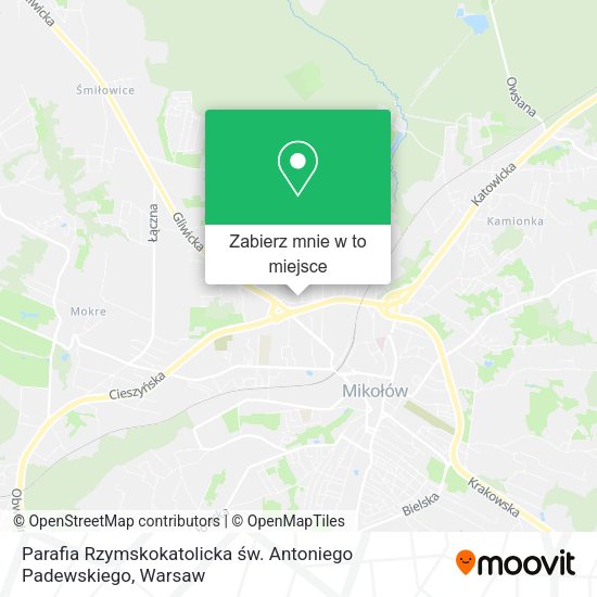 Mapa Parafia Rzymskokatolicka św. Antoniego Padewskiego