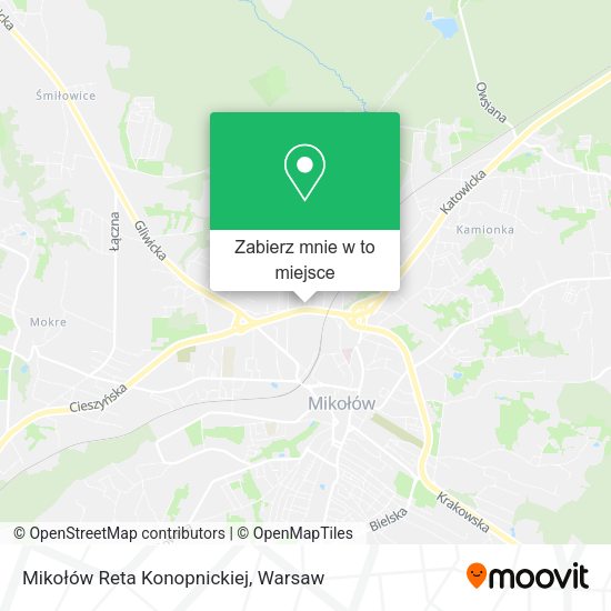 Mapa Mikołów Reta Konopnickiej