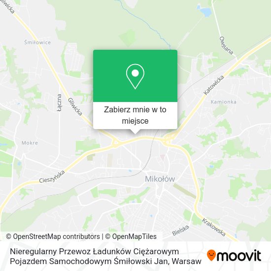 Mapa Nieregularny Przewoz Ładunków Ciężarowym Pojazdem Samochodowym Śmiłowski Jan