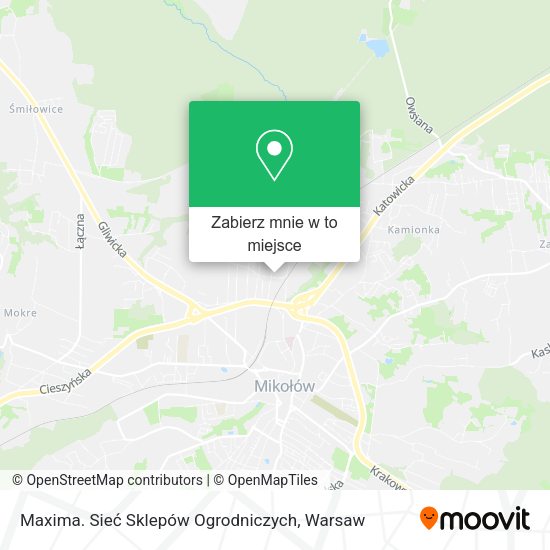 Mapa Maxima. Sieć Sklepów Ogrodniczych