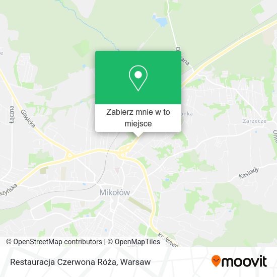 Mapa Restauracja Czerwona Róża