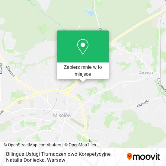 Mapa Bilingua Usługi Tłumaczeniowo Korepetycyjne Natalia Doniecka