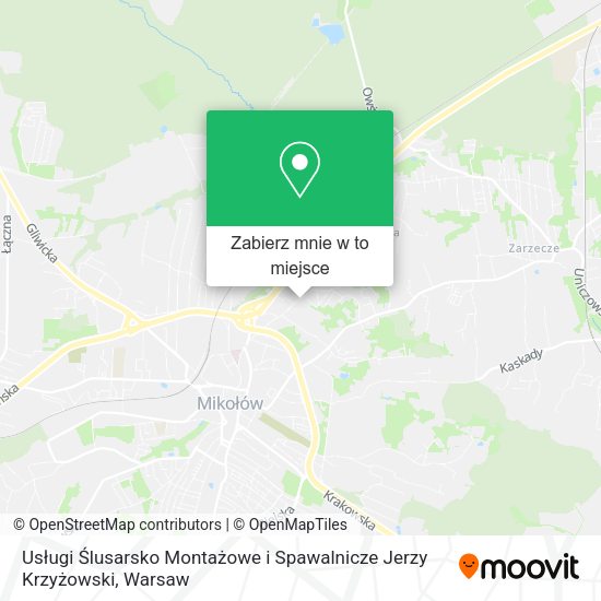 Mapa Usługi Ślusarsko Montażowe i Spawalnicze Jerzy Krzyżowski