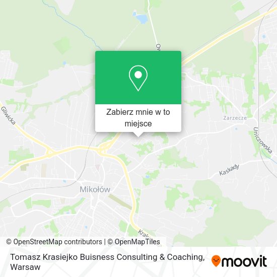 Mapa Tomasz Krasiejko Buisness Consulting & Coaching