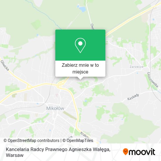 Mapa Kancelaria Radcy Prawnego Agnieszka Wałęga