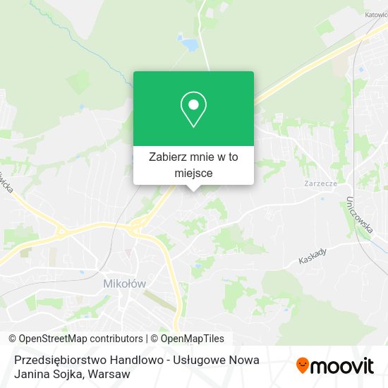 Mapa Przedsiębiorstwo Handlowo - Usługowe Nowa Janina Sojka