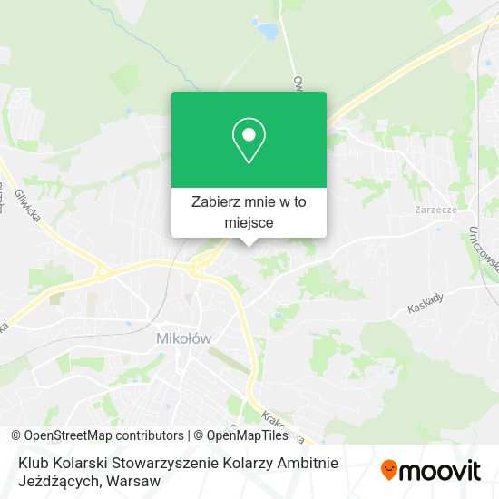 Mapa Klub Kolarski Stowarzyszenie Kolarzy Ambitnie Jeżdżących