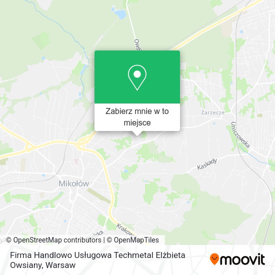 Mapa Firma Handlowo Usługowa Techmetal Elżbieta Owsiany