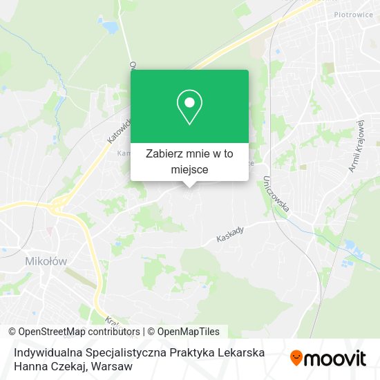 Mapa Indywidualna Specjalistyczna Praktyka Lekarska Hanna Czekaj