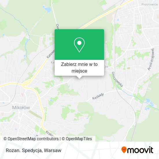 Mapa Rozan. Spedycja