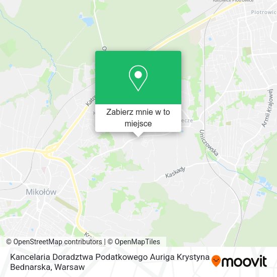 Mapa Kancelaria Doradztwa Podatkowego Auriga Krystyna Bednarska